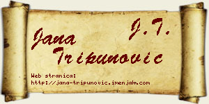 Jana Tripunović vizit kartica